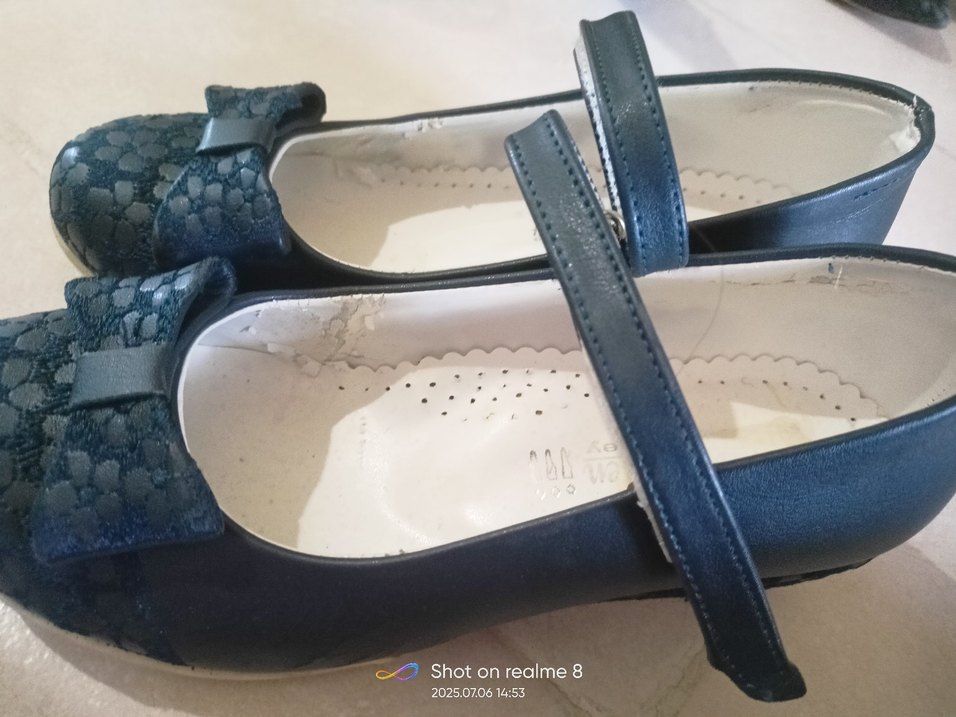 Kız Çocukları İçin Mavi Tokalı Babet Ayakkabı - Görsel 4