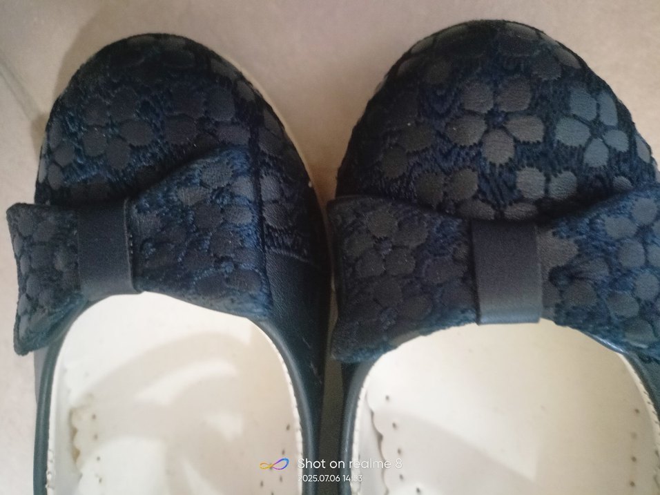 Kız Çocukları İçin Mavi Tokalı Babet Ayakkabı - Görsel 2