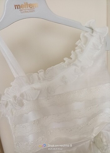 Beyaz mezuniyet/düğün elbisesi - Görsel 4