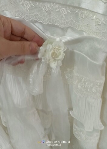 Beyaz mezuniyet/düğün elbisesi - Görsel 5