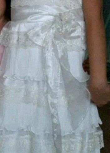 Beyaz mezuniyet/düğün elbisesi - Görsel 6