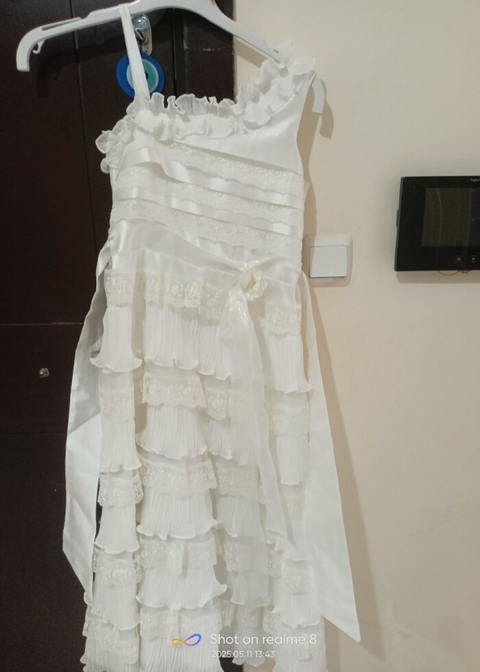 Beyaz mezuniyet/düğün elbisesi - Görsel 2