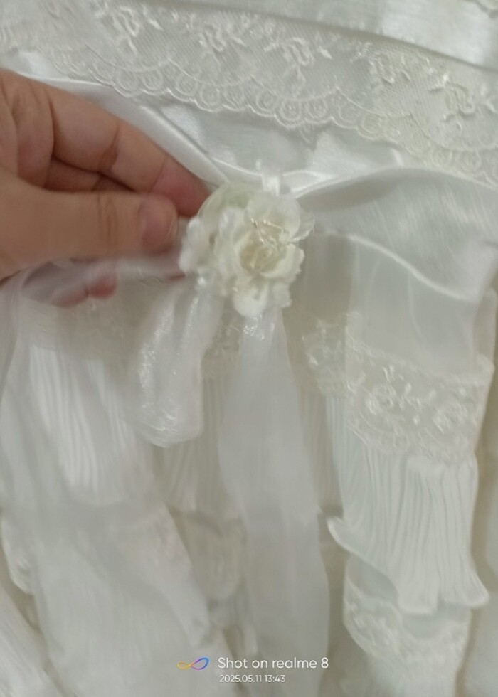 Beyaz mezuniyet/düğün elbisesi - Görsel 5