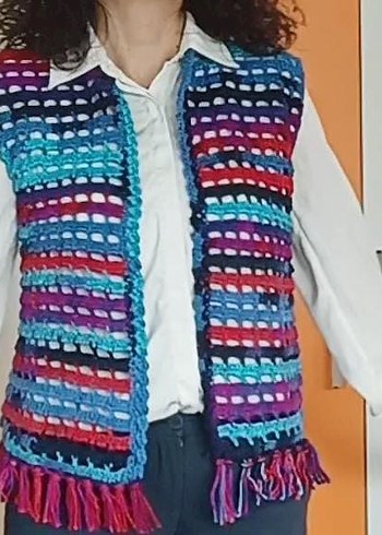 El Örgü Bohem Hırka - Görsel 10