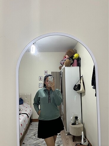 Yeşil Fermuarlı Sweatshirt