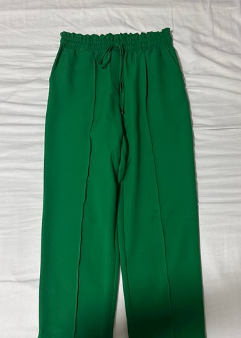 Diğer Rahat Ve Sik Yesil Bol Paca Pantolon