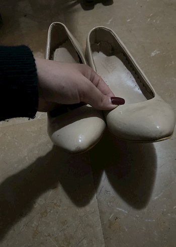 Bej Rugan Stiletto Topuklu Kadın Ayakkabı - Görsel 5