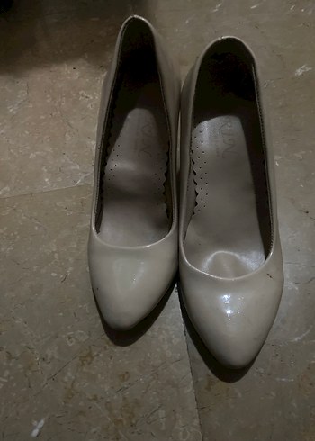 Bej Rugan Stiletto Topuklu Kadın Ayakkabı - Görsel 4