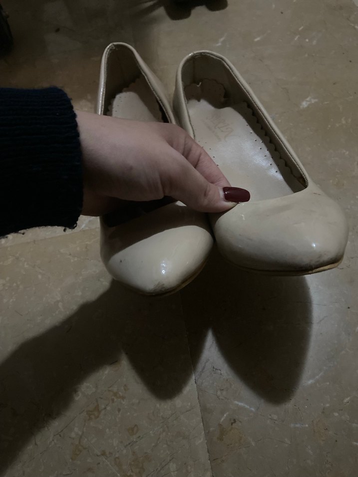 Bej Rugan Stiletto Topuklu Kadın Ayakkabı - Görsel 5