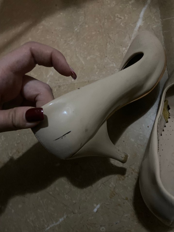 Bej Rugan Stiletto Topuklu Kadın Ayakkabı - Görsel 2