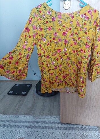 Defacto s beden çiçekli bluz