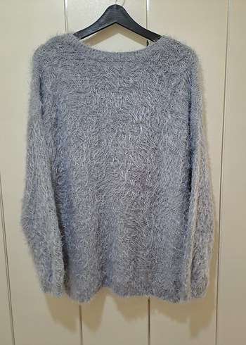 Gri Örgü Kadın Kazak - Görsel 3