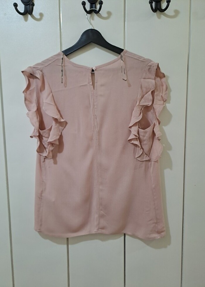 Fırfır detaylı bluz - Görsel 4