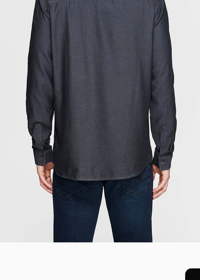 Mavi erkek gömlek - Görsel 2