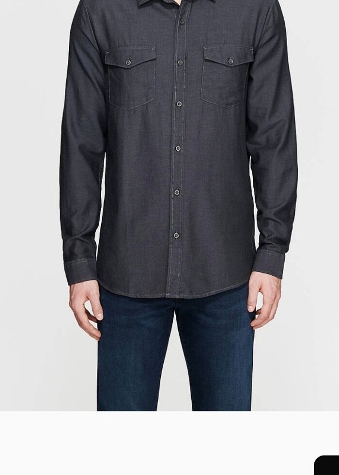 Mavi erkek gömlek - Görsel 3