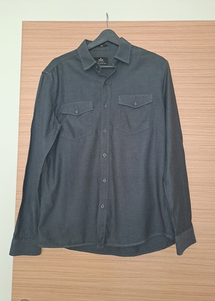 Mavi erkek gömlek - Görsel 5