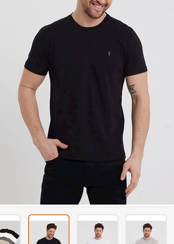 5 Li %100 Pamuk Erkek Regular Fit Kısa Kollu Basic Tişört - Görsel 3