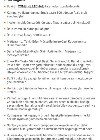 5 Li %100 Pamuk Erkek Regular Fit Kısa Kollu Basic Tişört - Görsel 7