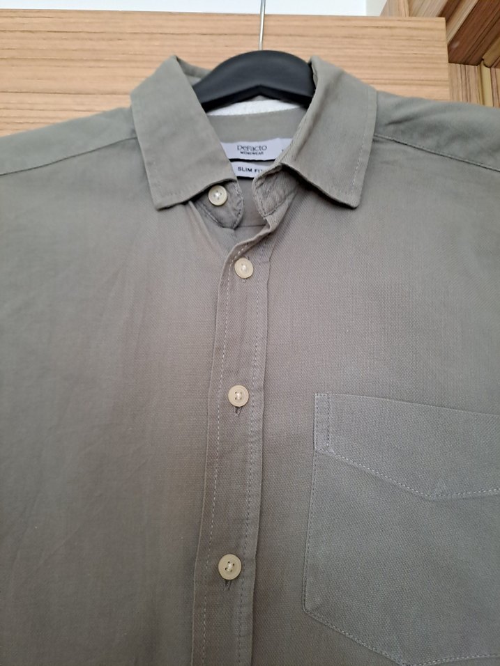 2li  Erkek Pamuklu Düğmeli Uzun Kollu Gömlek - Görsel 3