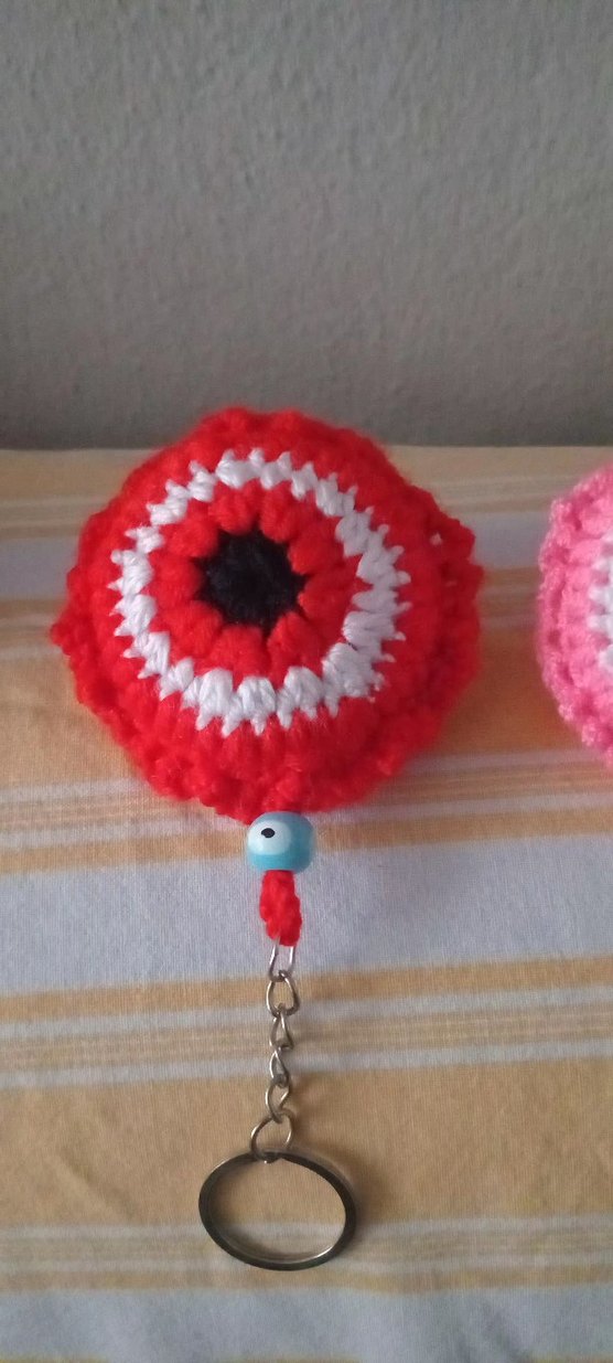 Renkli Örgü Bohem Anahtarlık - Görsel 3