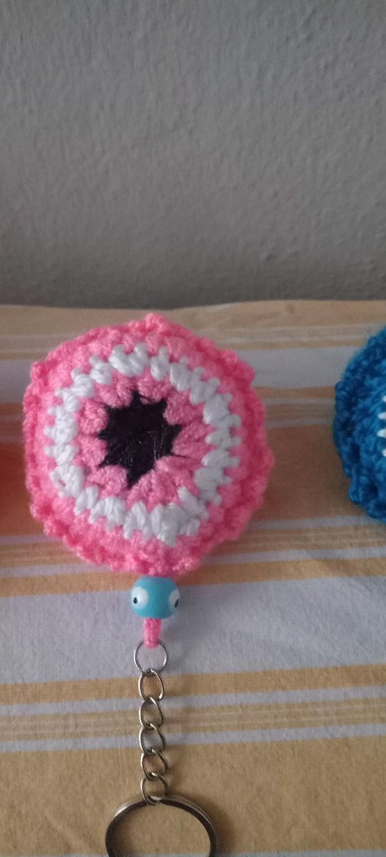 Renkli Örgü Bohem Anahtarlık - Görsel 2