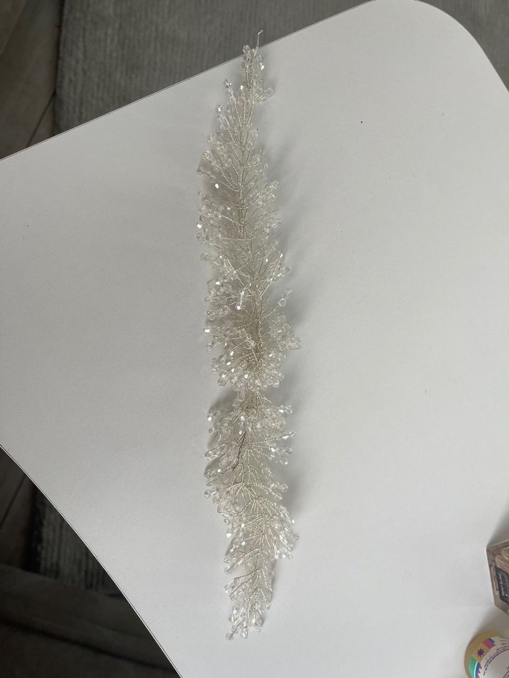 Gümüş Kristal Gelin Düğün Nişan Saç Aksesuarı — görsel 2/2