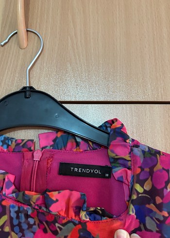 Trendyol & Milla Pembe Bohem Renkli elbise