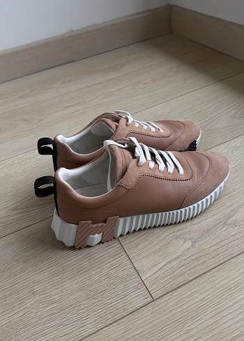 Hermes Bej Suet Sneaker