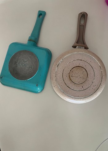 Karaca Beyaz ve Gri Tava Seti