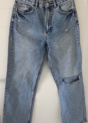 Loft Acik Mavi Yirtik Detayli Jean