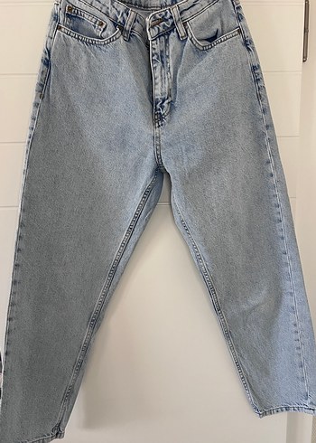 Loft Acik Mavi Yuksek Bel Mom Jean