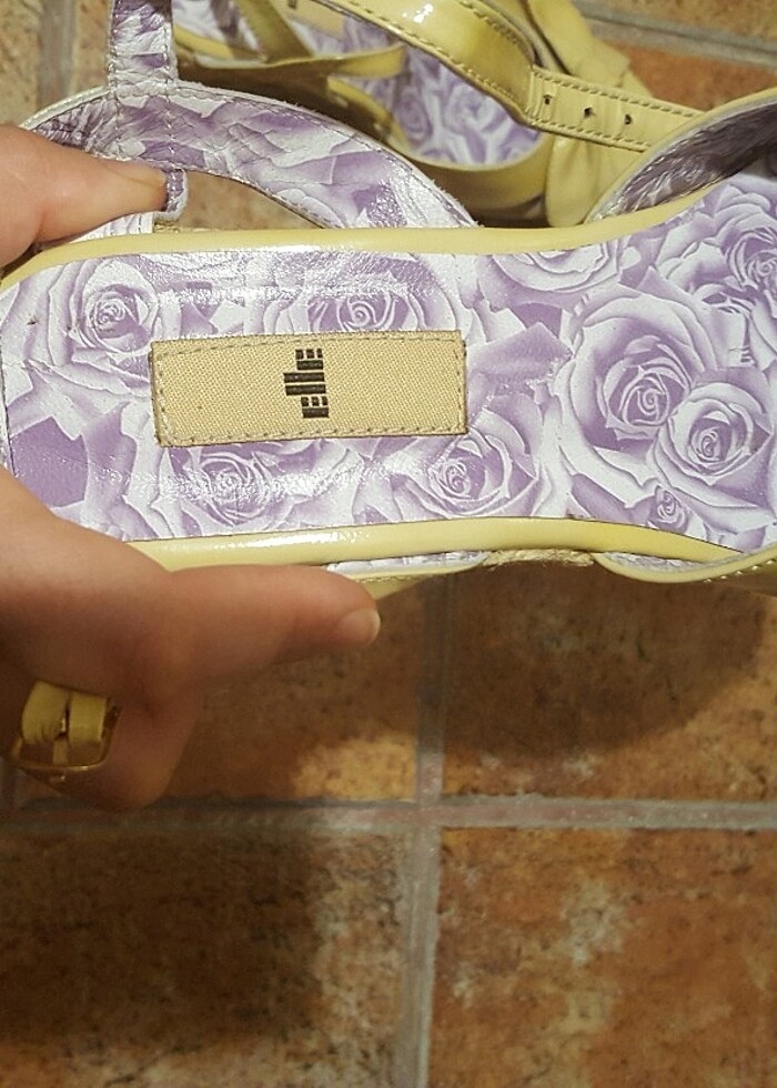 Elle Dolgu Topuklu Sandalet - Görsel 5