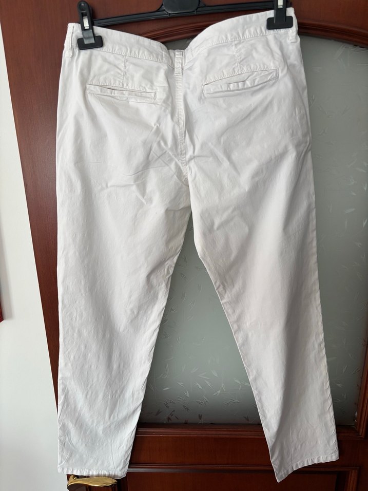 Ekru Slim Fit Keten Pantolon — görsel 5/6