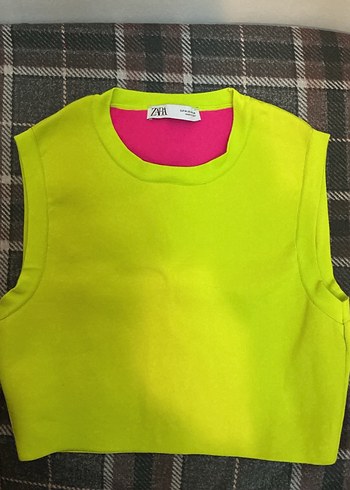 Zara Sarı Kolsuz yelek