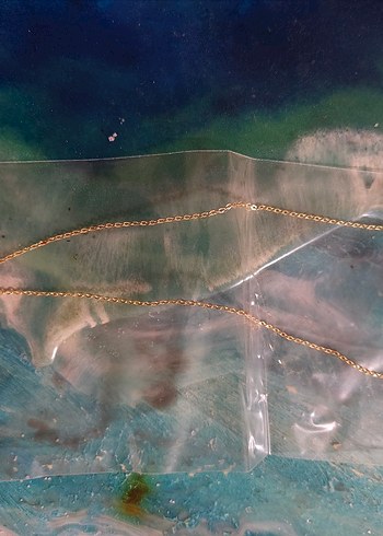 Zümra marka Altın Renk Zincir Detaylı Kadın Yeşil Taşlı Kolye - Görsel 2