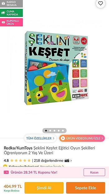 Şekilleri keşfet eğitici oyuncak