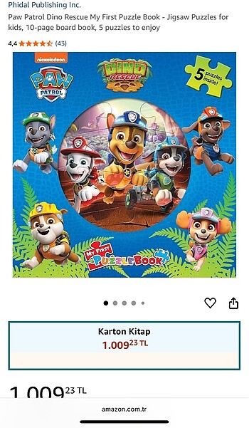 Paw Patrol Paw Patrol Yapboz Kitabı
