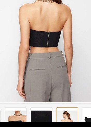 Siyah Straplez Mini Bustiyer - Görsel 2