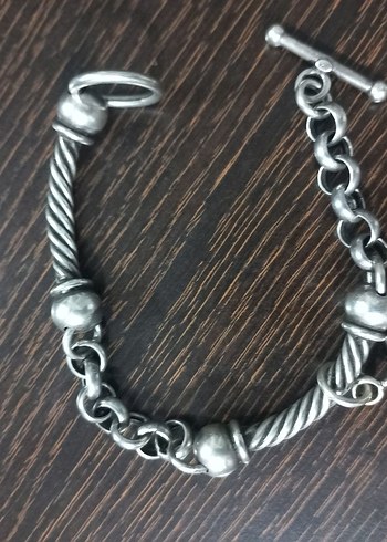 Sterling silver Gumus 925 Togglu Zincir Bileklik