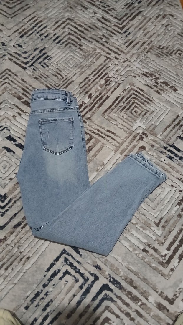 yüksek bel açık mavi slim fit jean — görsel 3/9