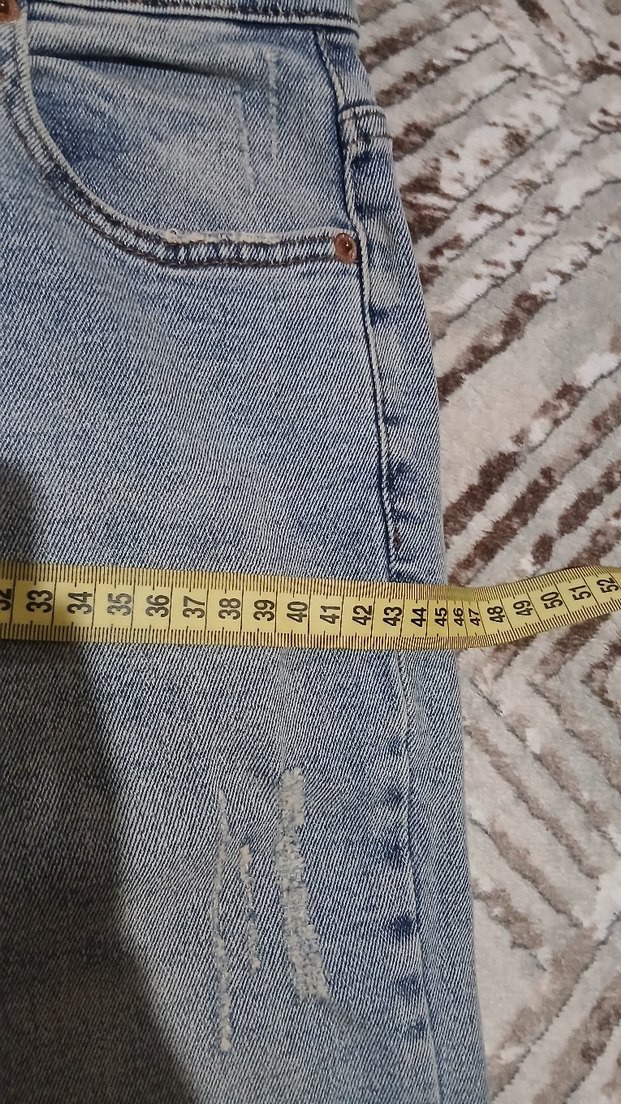 yüksek bel açık mavi slim fit jean — görsel 6/9