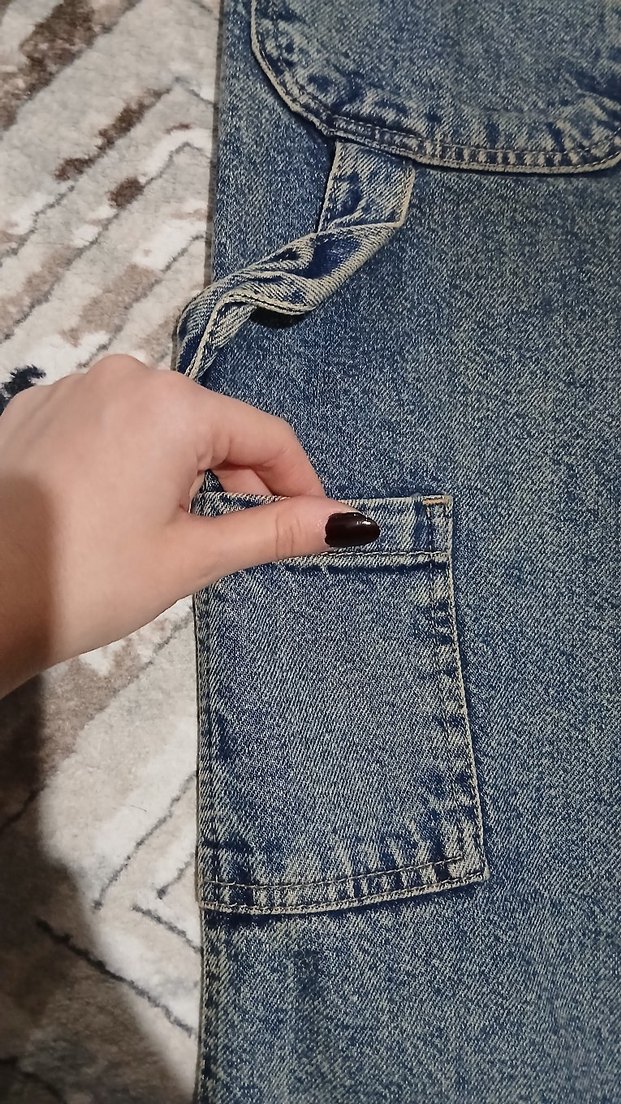 y2k streetwear mavi kargo jean — görsel 6/11