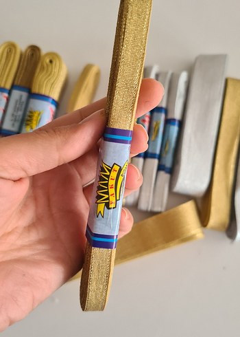 13adet Altın ve gumuş kurdele - Görsel 6