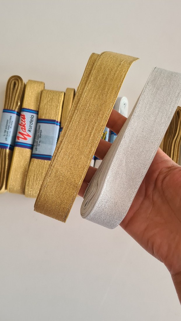 13adet Altın ve gumuş kurdele - Görsel 2