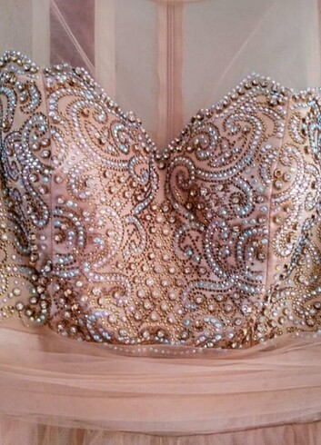 Taşlı Kabarık Abiye - Görsel 2