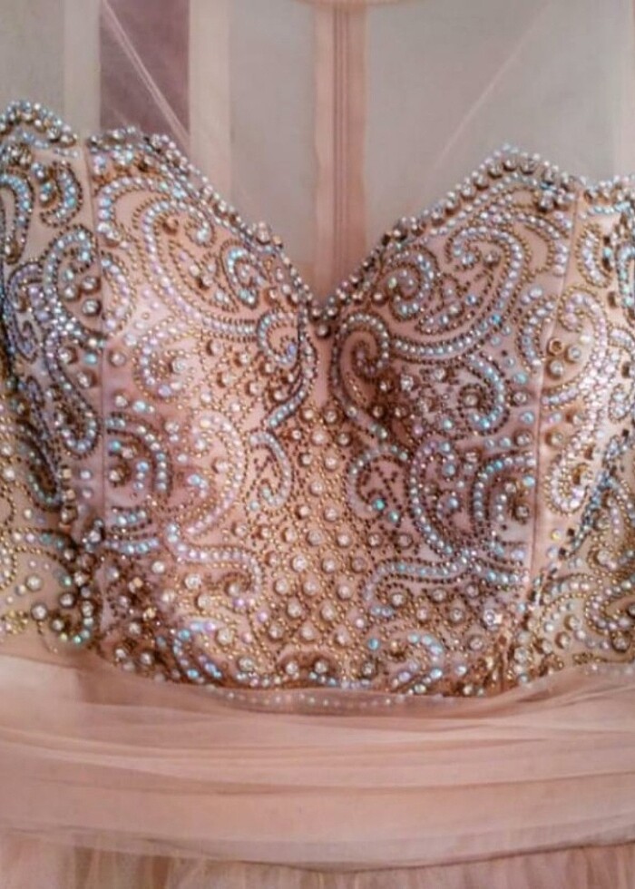 Taşlı Kabarık Abiye - Görsel 2