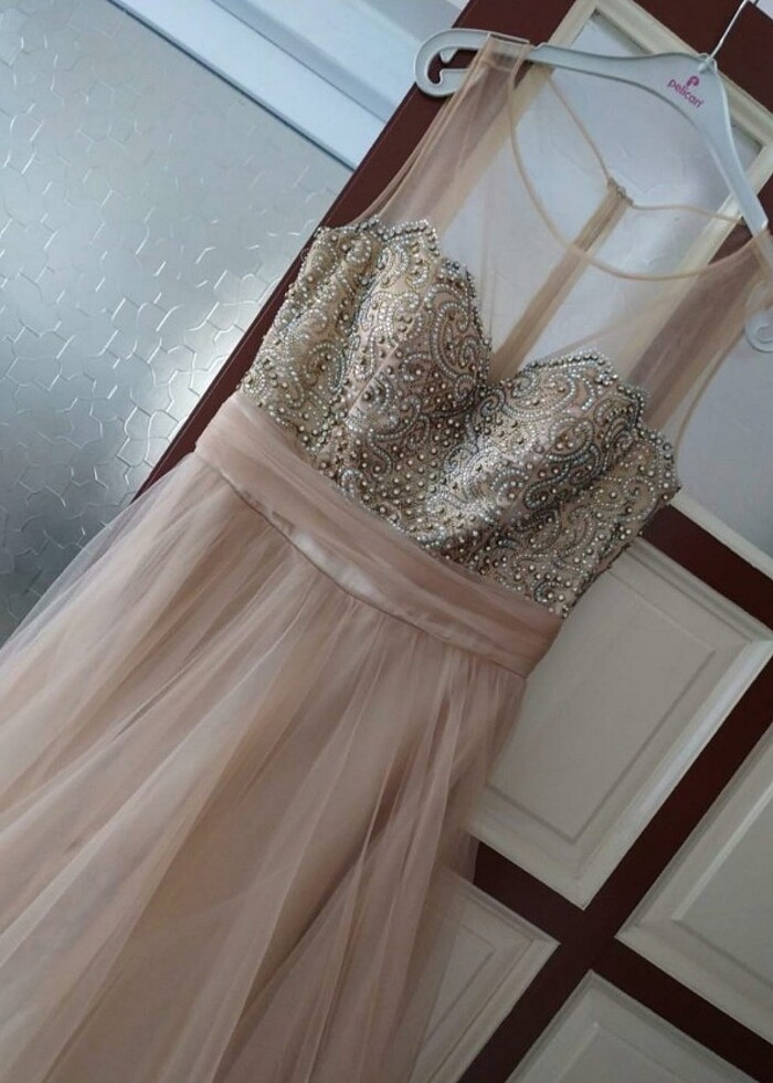 Taşlı Kabarık Abiye - Görsel 3