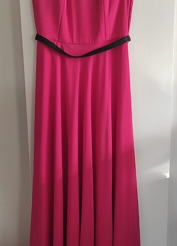 Taşlı Fuşya Abiye  - Görsel 5