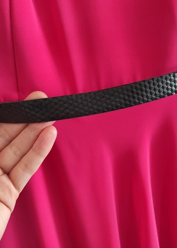 Taşlı Fuşya Abiye  - Görsel 4