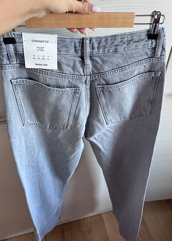 s Beden gri Renk Gri Kadın Denim Regular Fit Jean
